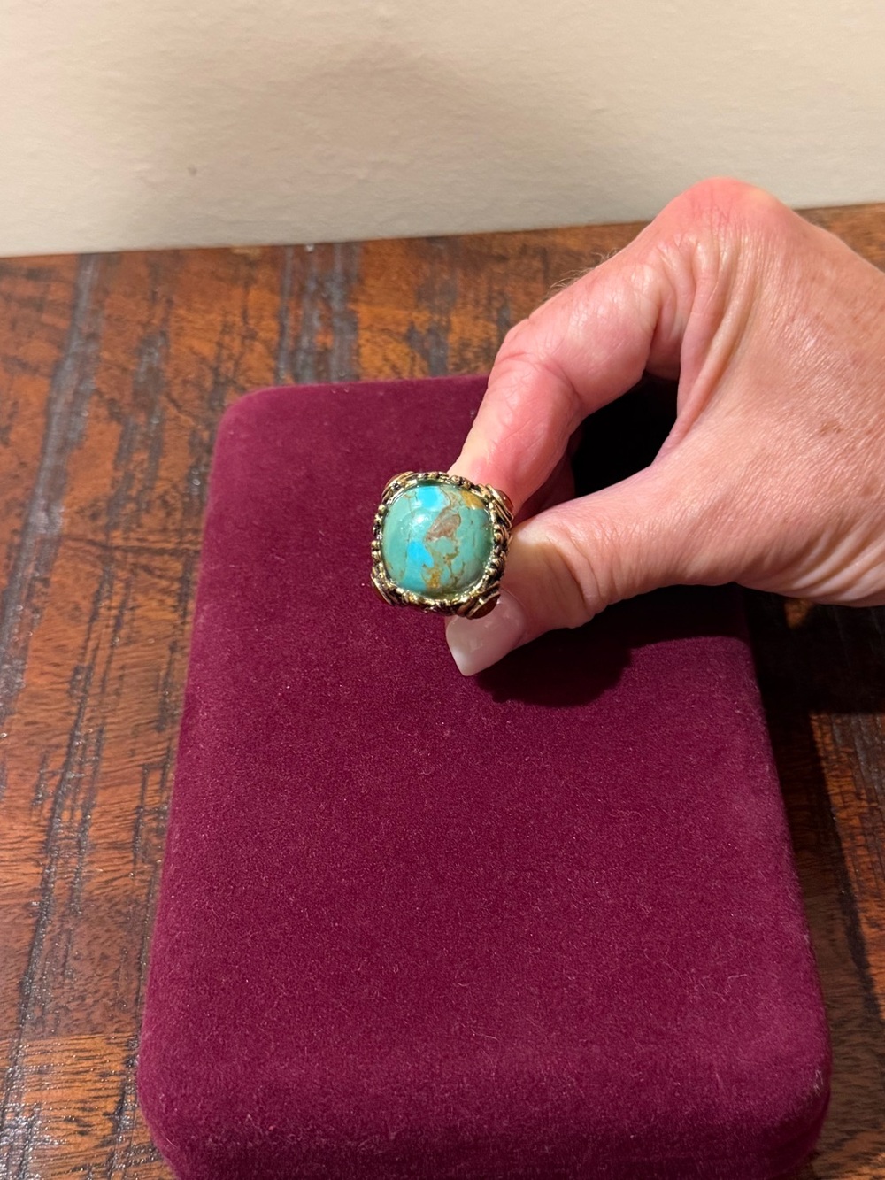 Barse Genuine Turquoise Statement Ring - Picture 4 of 10